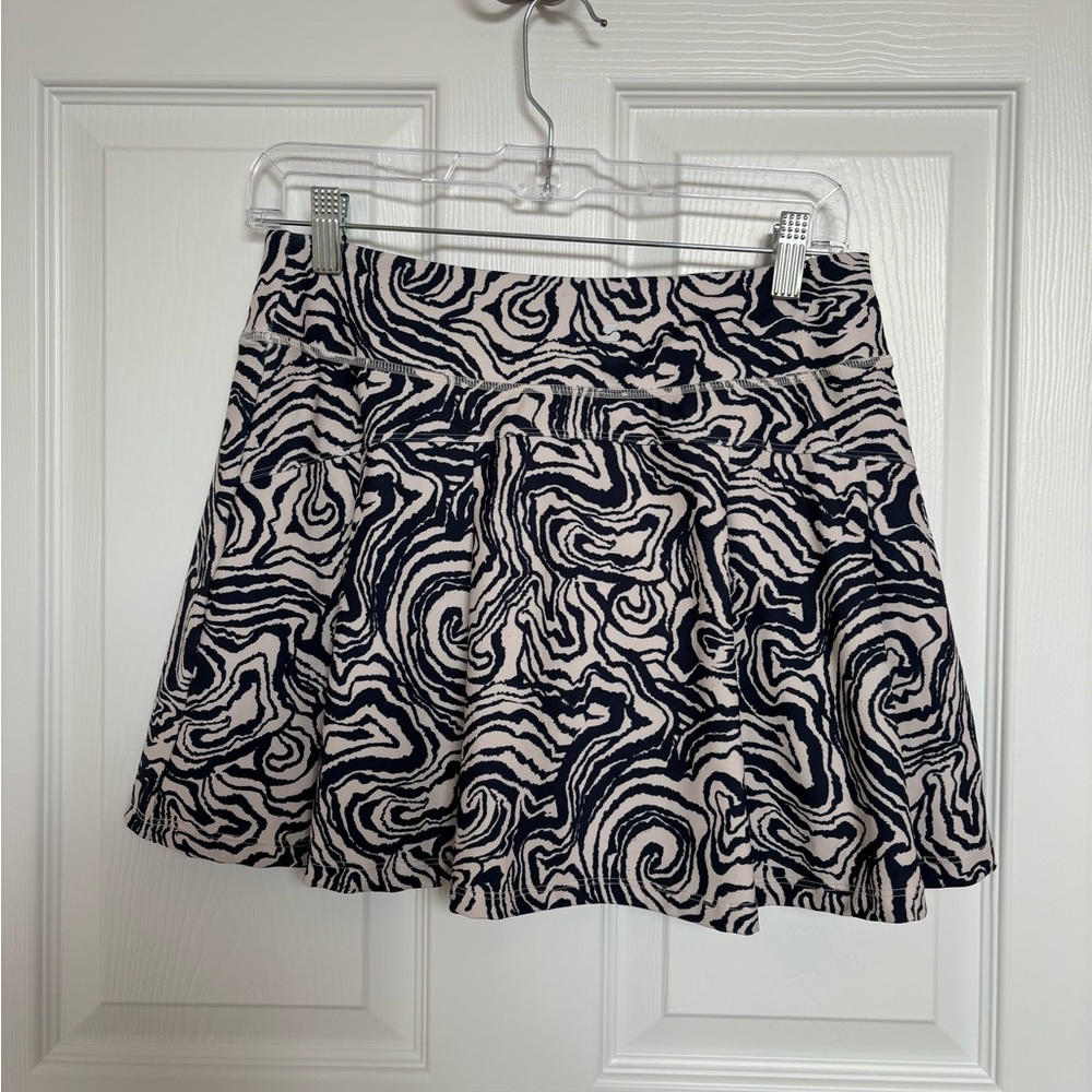 Elle Navy / Cream Monochrome swirl skort